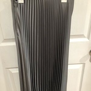 Silver Pleated Zara Collection Skirt